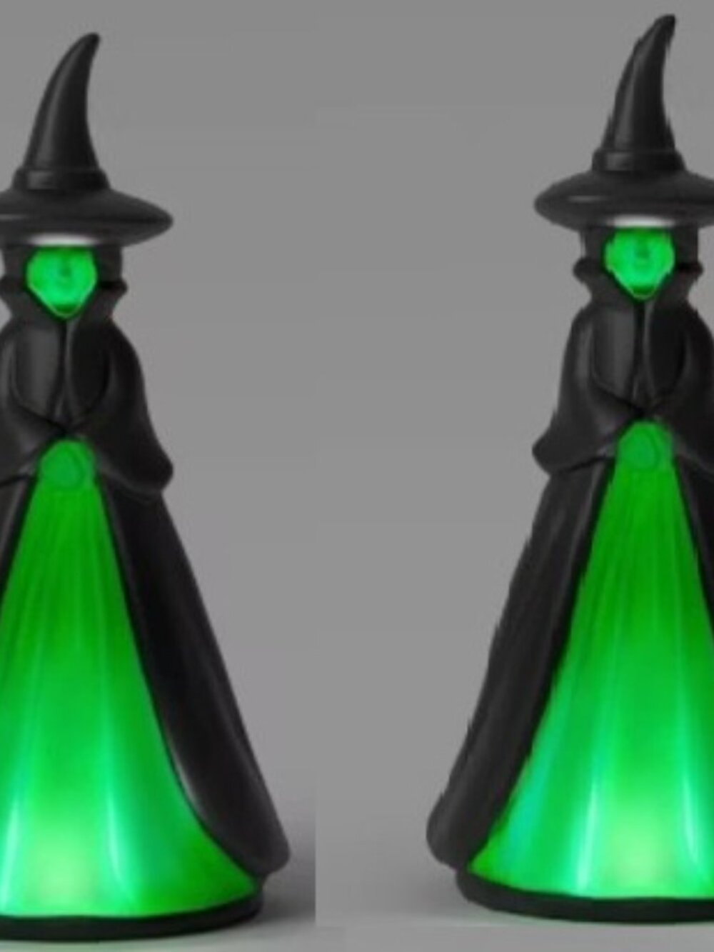 New Witch Figurine set of 2- Hyde and EEK! Boutique Black Medium Lit Plastic